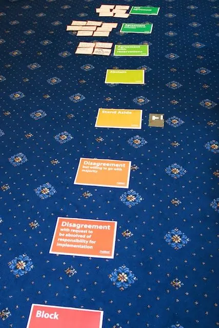 On the floor, which is faster and gets people moving